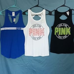 NWT 3 PINK Tank Top 2 NWT, 1 Worn Once